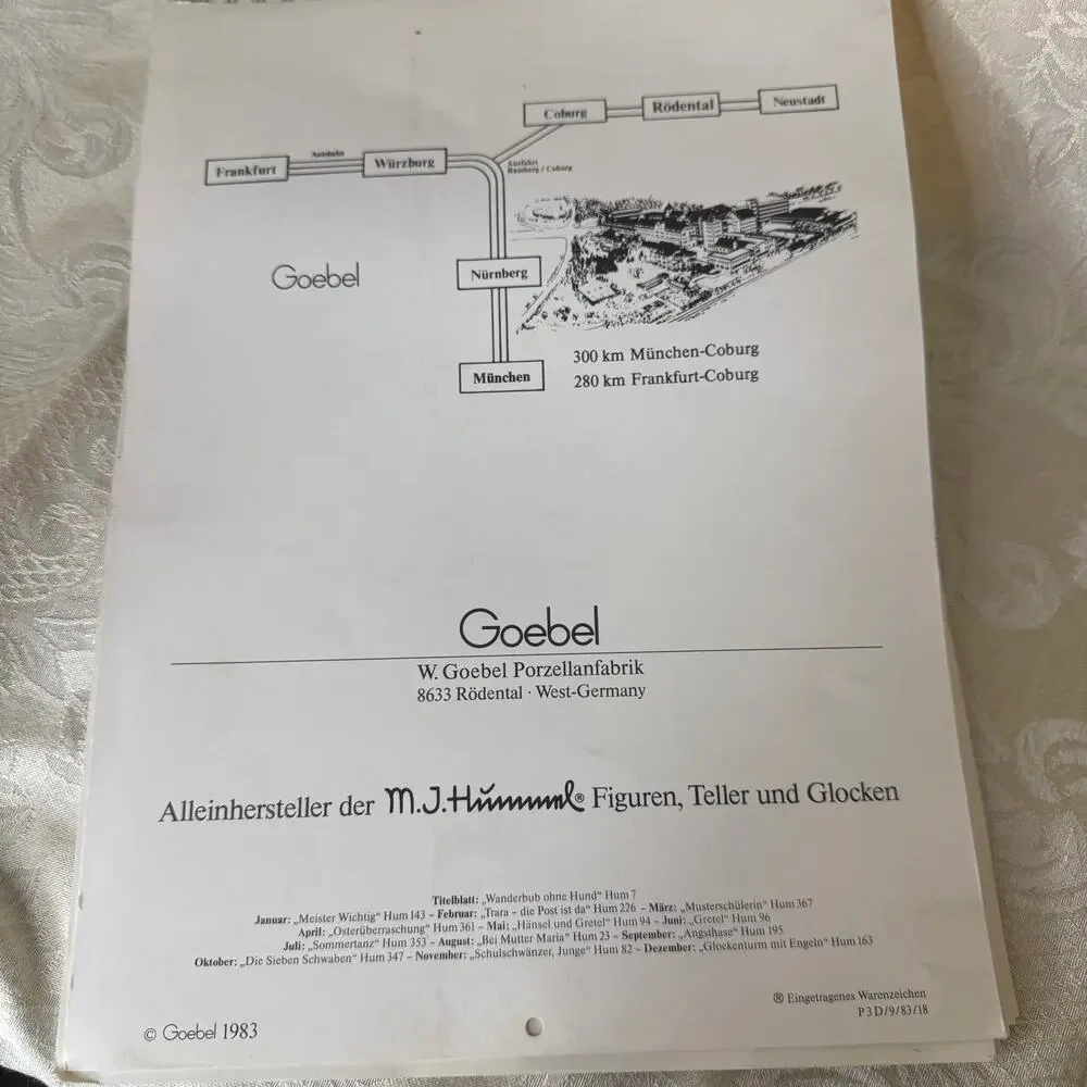 Vintage 1984 M I Hummel Figuren Kalender Goebel West Germany Complete